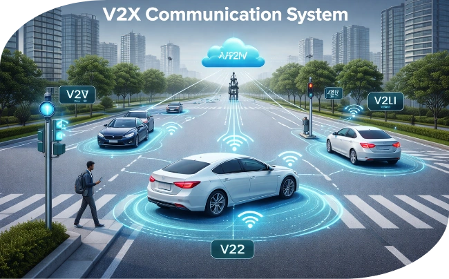 Passive Safety and V2X Communication System